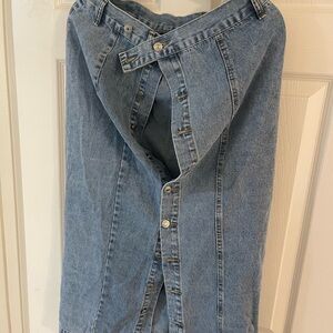 Long denim skirt
